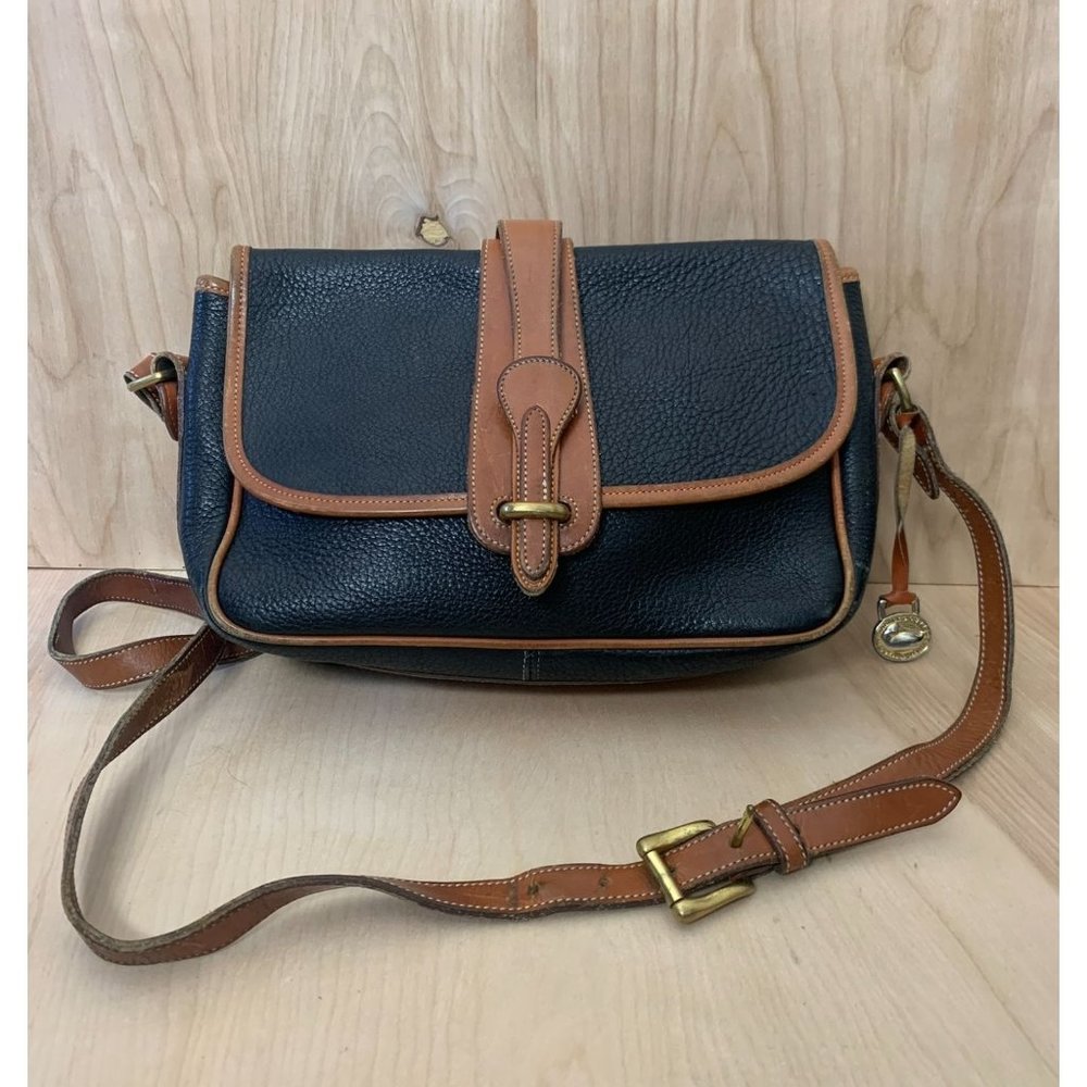 Vintage Dooney & Bourke Leather Essex Equestrian Crossbody Bag